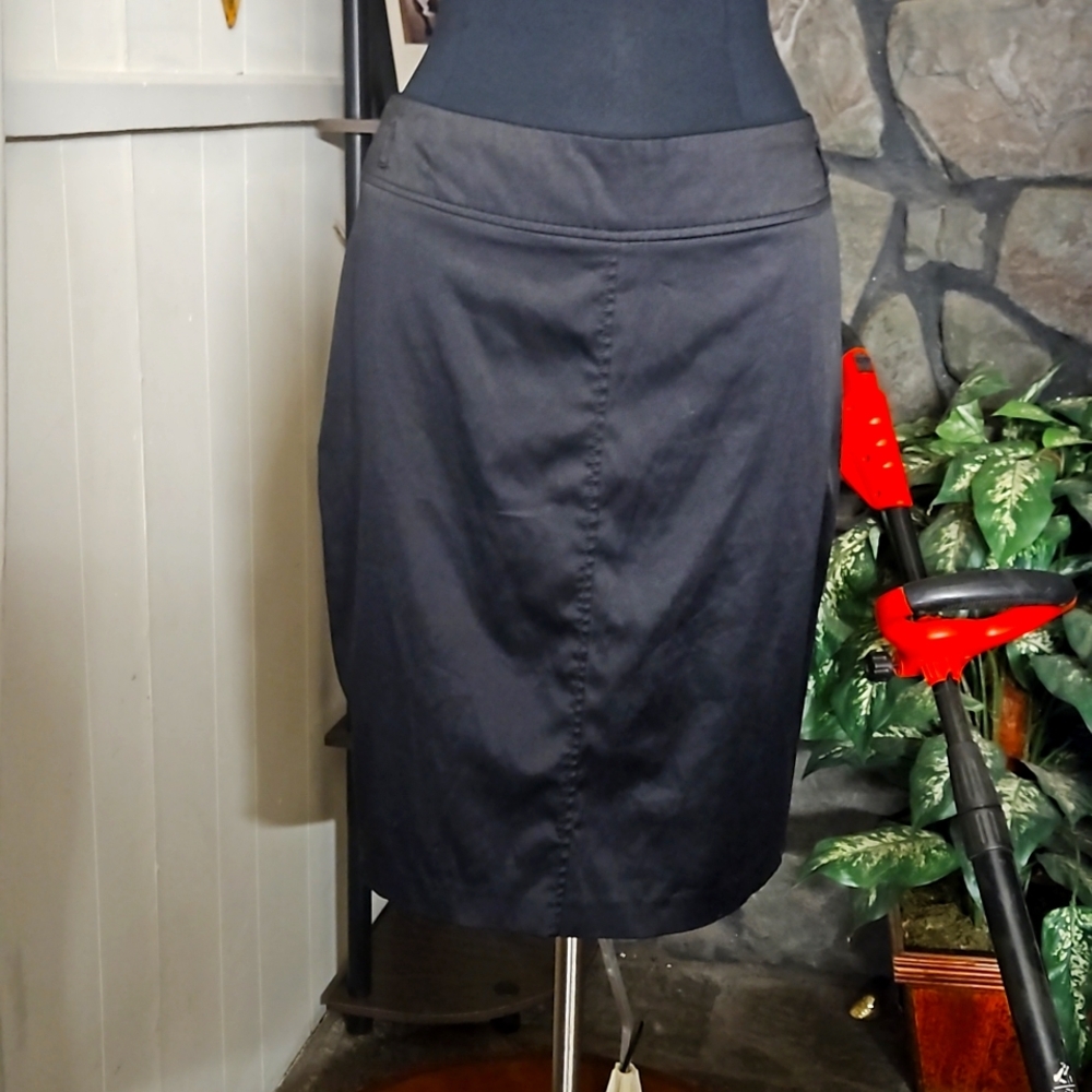 Slick Black Pencil Skirt